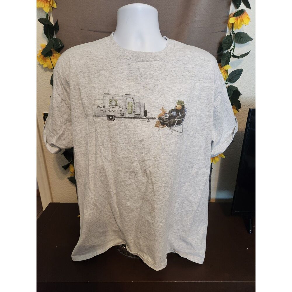Vintage Sourdough Campground Tok Alaska T-Shirt "Home Is Where You Hook Up" XL